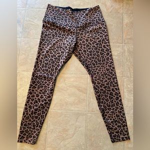Nike animal print leggings; dri fit; large; worn once